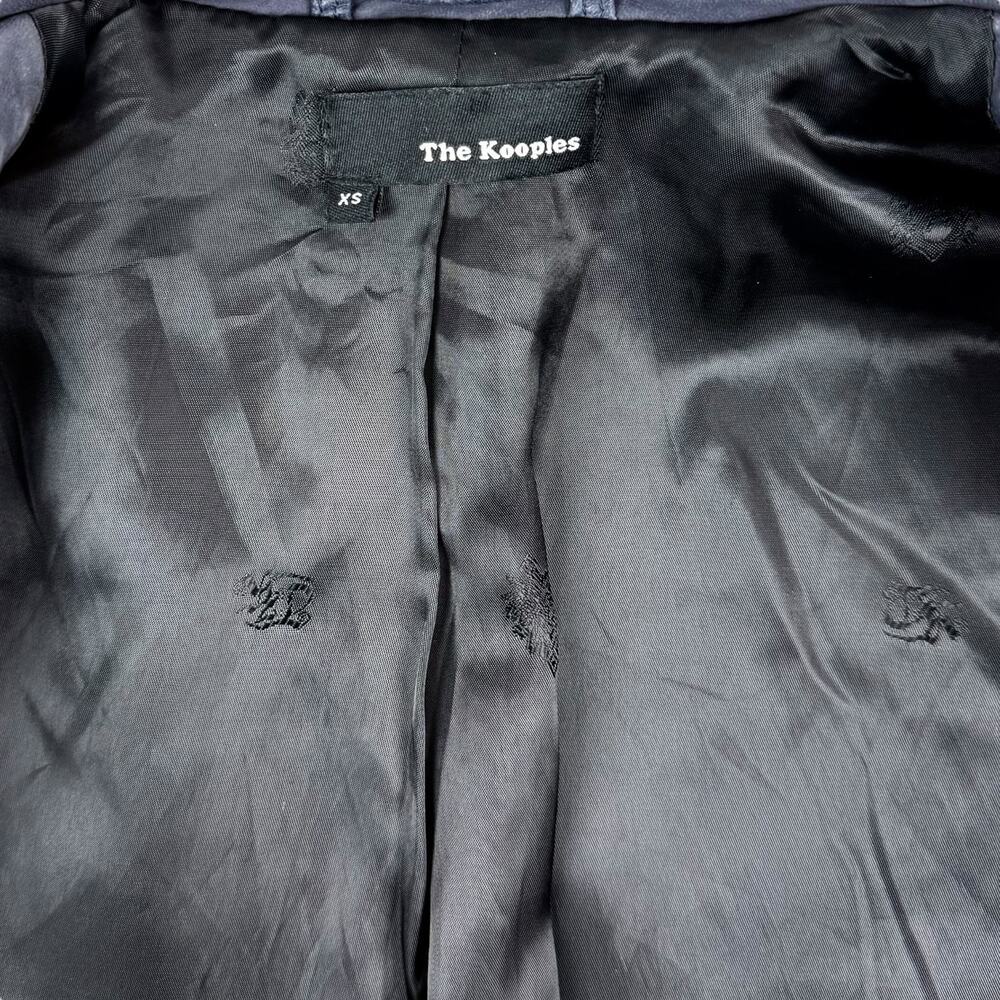 THE KOOPLES blue lamb leather motorcycle biker jacket - Picture 14 of 16